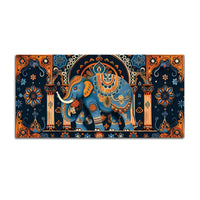 Mesmeric Elephant Mandala Art Traditional Indian Canvas Wall Painting