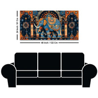 Mesmeric Elephant Mandala Art Traditional Indian Canvas Wall Painting