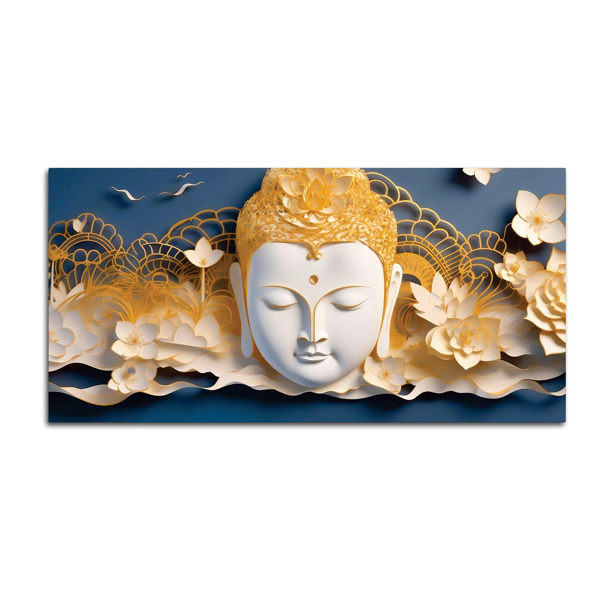 Minimal Buddha Wall Painting for Modern Décor