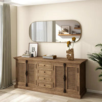 Minimal Gold Arch Wall Mirror for Vertical Display