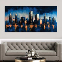 Modern Abstract City Canvas Painting for Home Décor