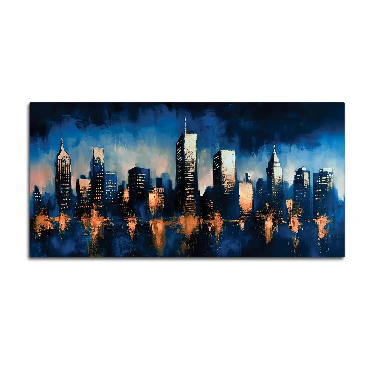 Modern Abstract City Canvas Painting for Home Décor