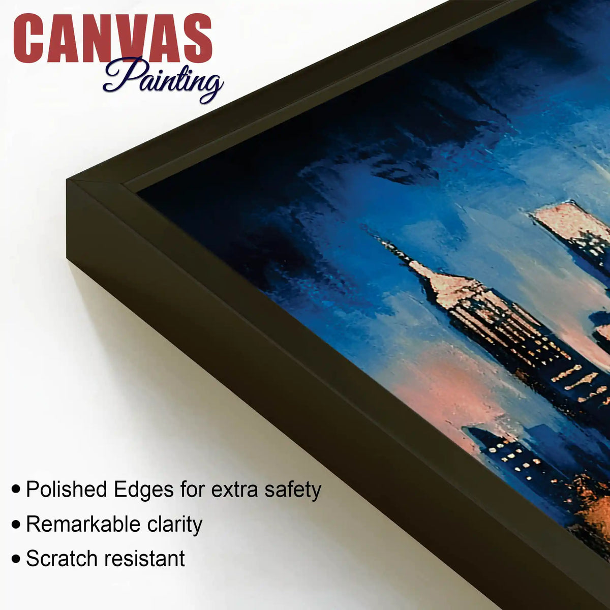 Modern Abstract City Canvas Painting for Home Décor