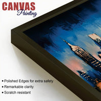 Modern Abstract City Canvas Painting for Home Décor