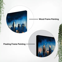 Modern Abstract City Canvas Painting for Home Décor