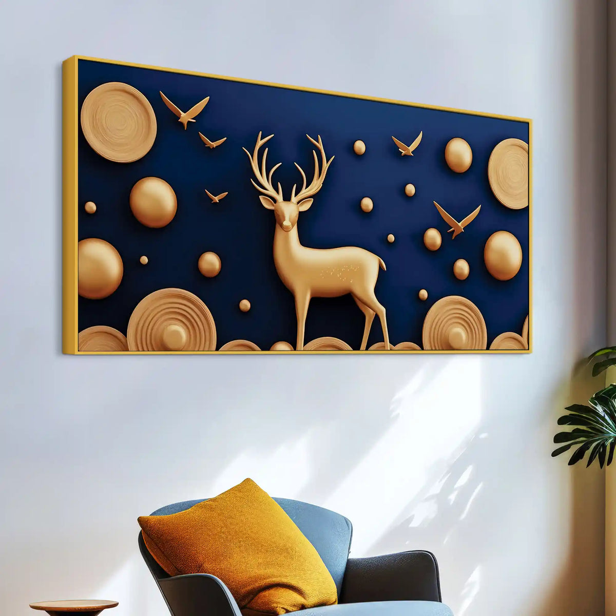 Modern Abstract Deer Canvas Wall Decor Painting for Home