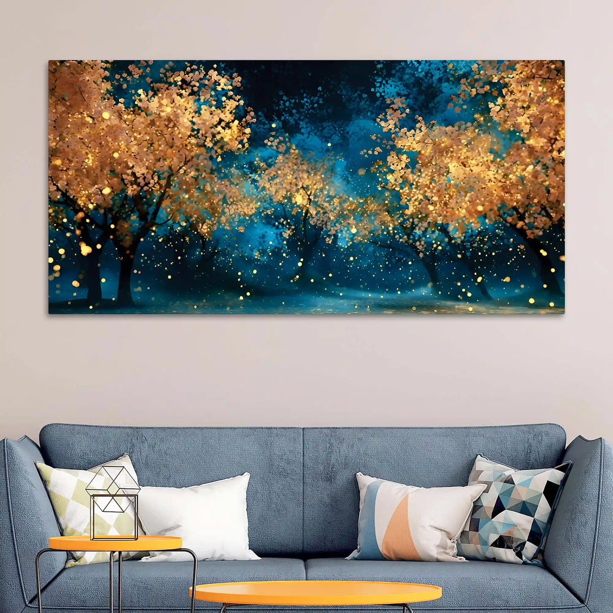 Modern Abstract Forest Canvas Painting for Living Room