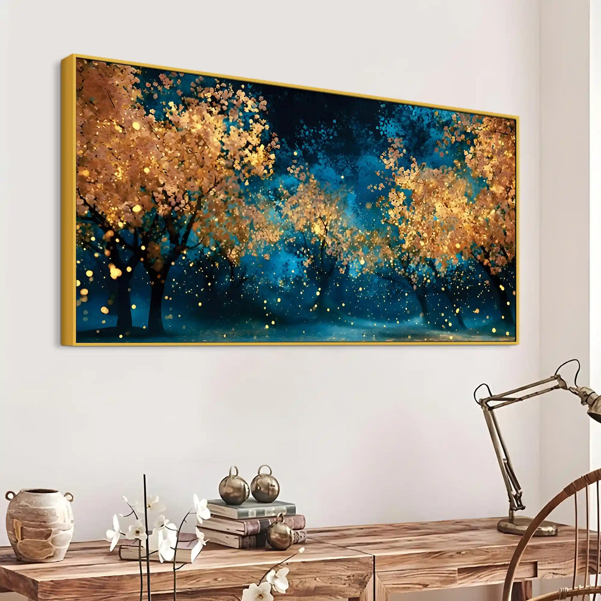 Modern Abstract Forest Canvas Painting for Living Room