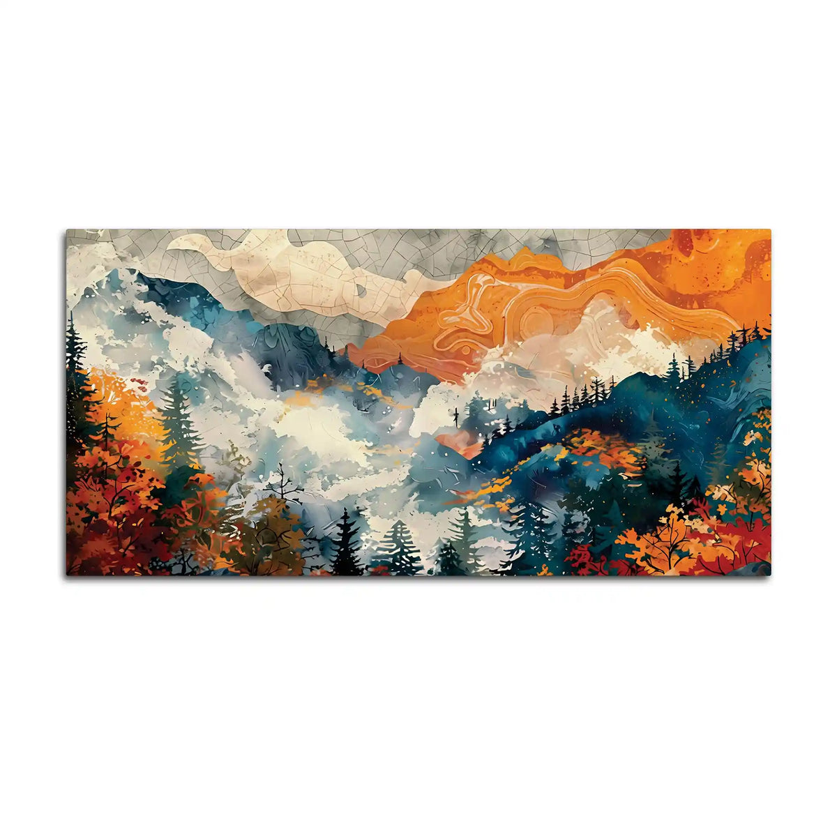 Modern Abstract Forest Canvas Wall Art Painting