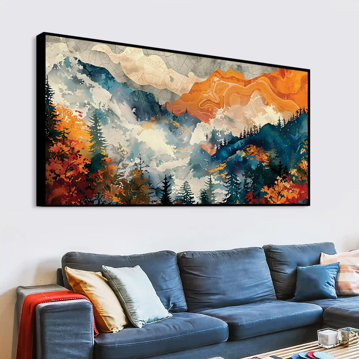 Modern Abstract Forest Canvas Wall Art Painting