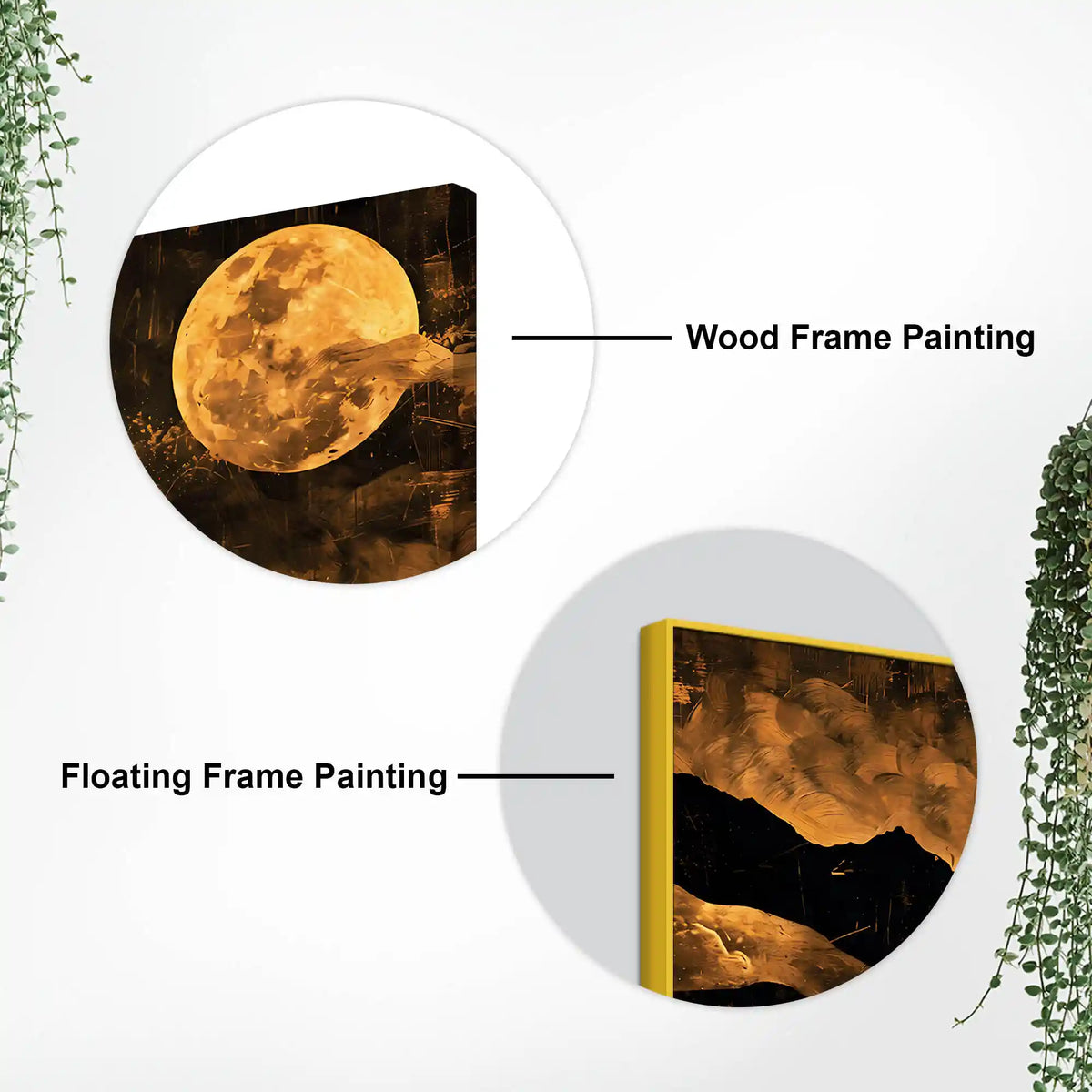 Modern Abstract Moon Canvas Wall Painting for Wall Décor