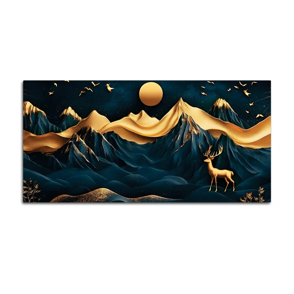 Modern Abstract Mountain Canvas Painting for Luxury Decor