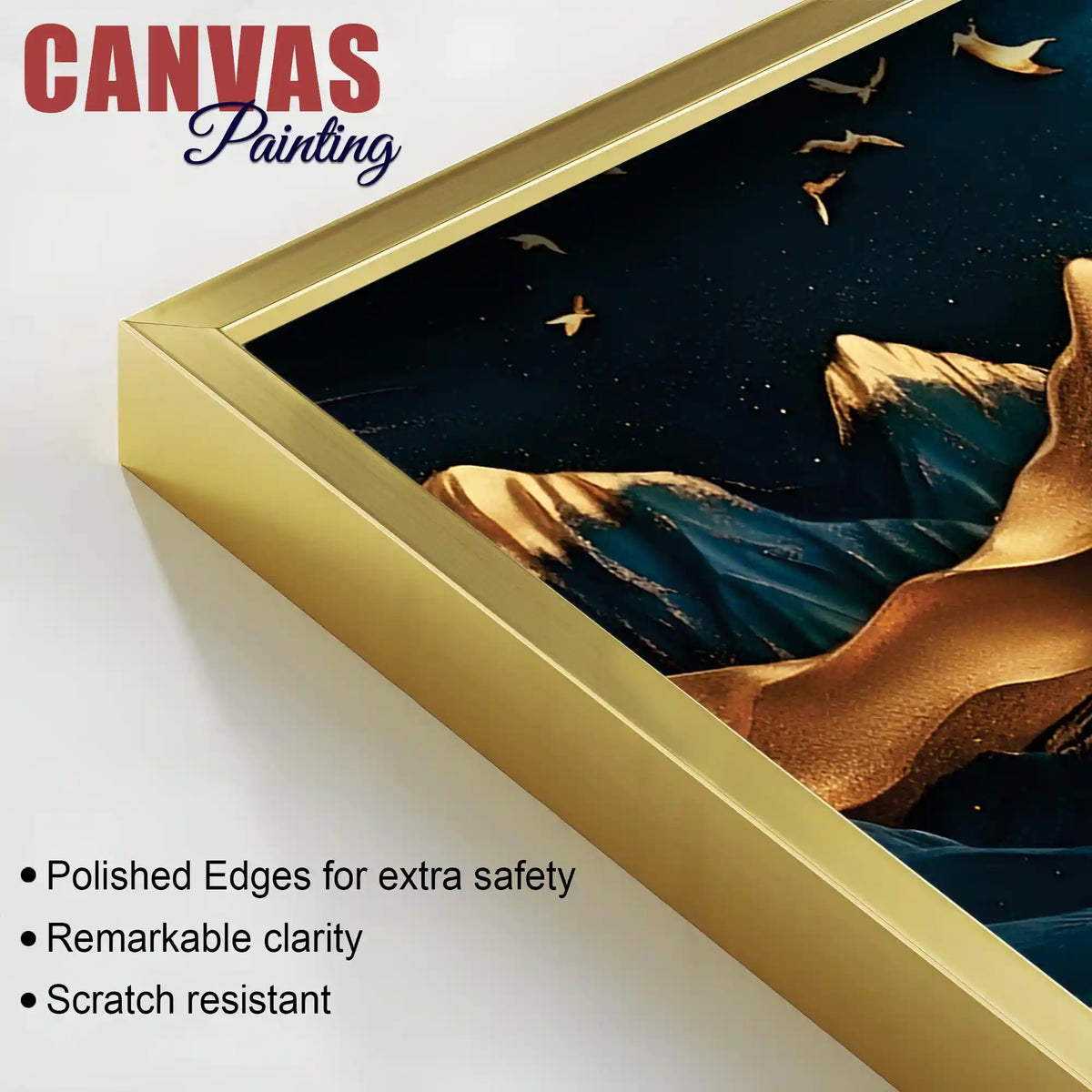Modern Abstract Mountain Canvas Painting for Luxury Decor