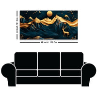 Modern Abstract Mountain Canvas Painting for Luxury Decor