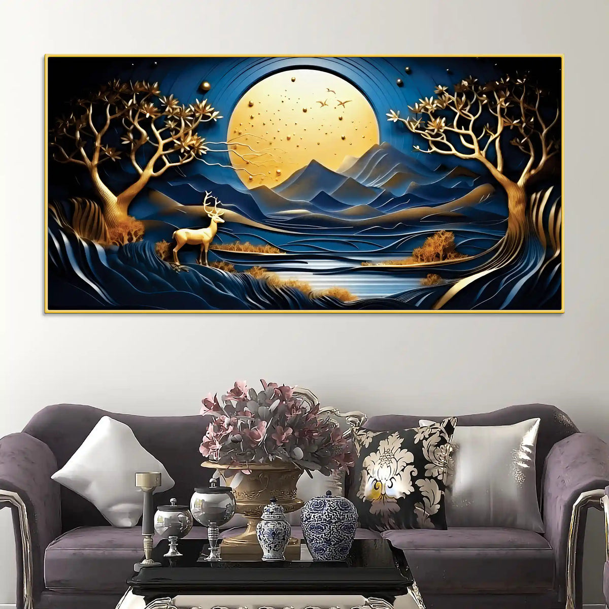 Modern Abstract Nature Canvas Painting for Home Interior