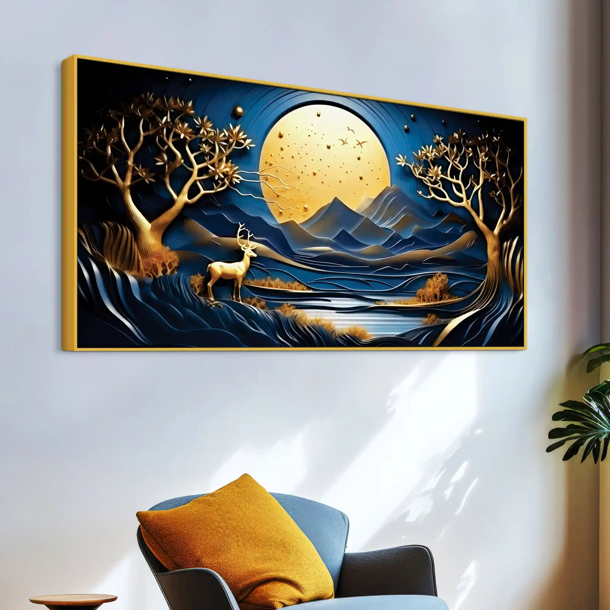 Modern Abstract Nature Canvas Painting for Home Interior