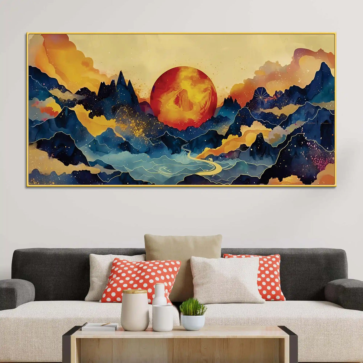 Modern Abstract Nature Canvas Wall Painting for Living Room