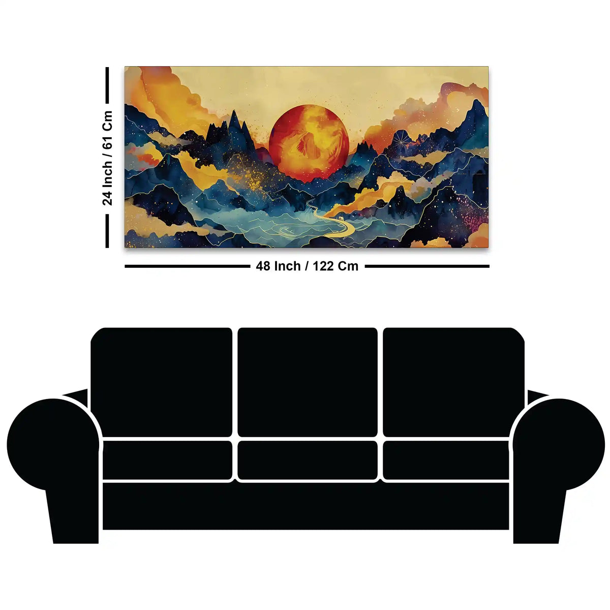 Modern Abstract Nature Canvas Wall Painting for Living Room