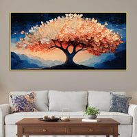 Modern Abstract Tree Canvas Painting for Bedroom