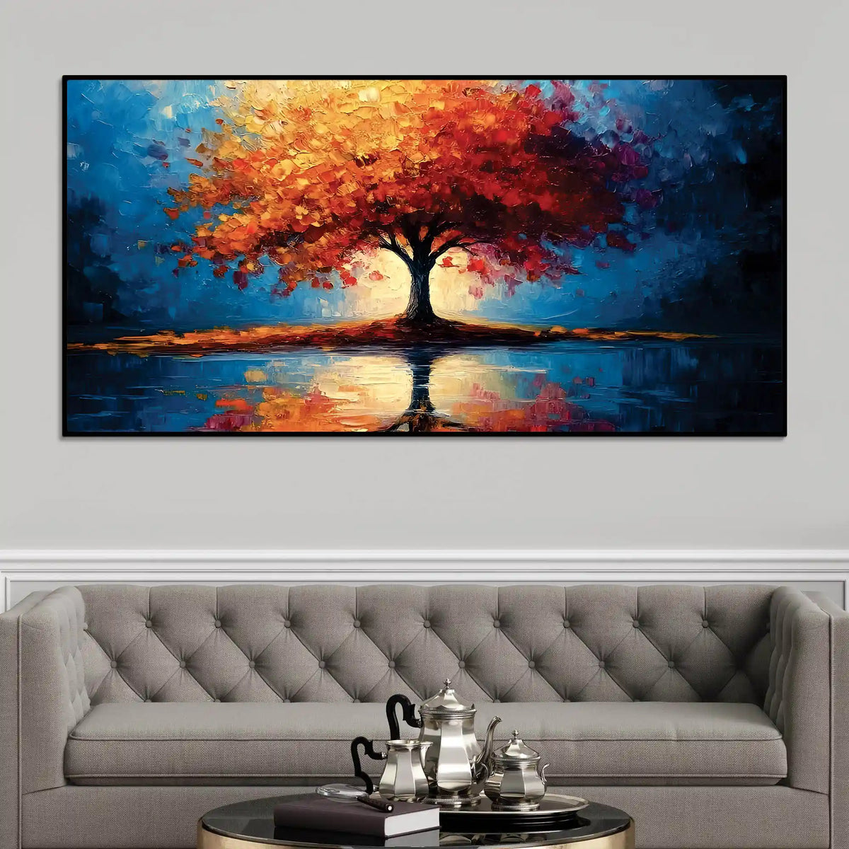 Modern Abstract Tree Canvas Painting Home & Office Décor