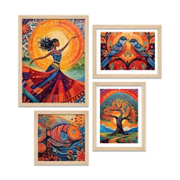 Modern Art Wall Frame Set of Four