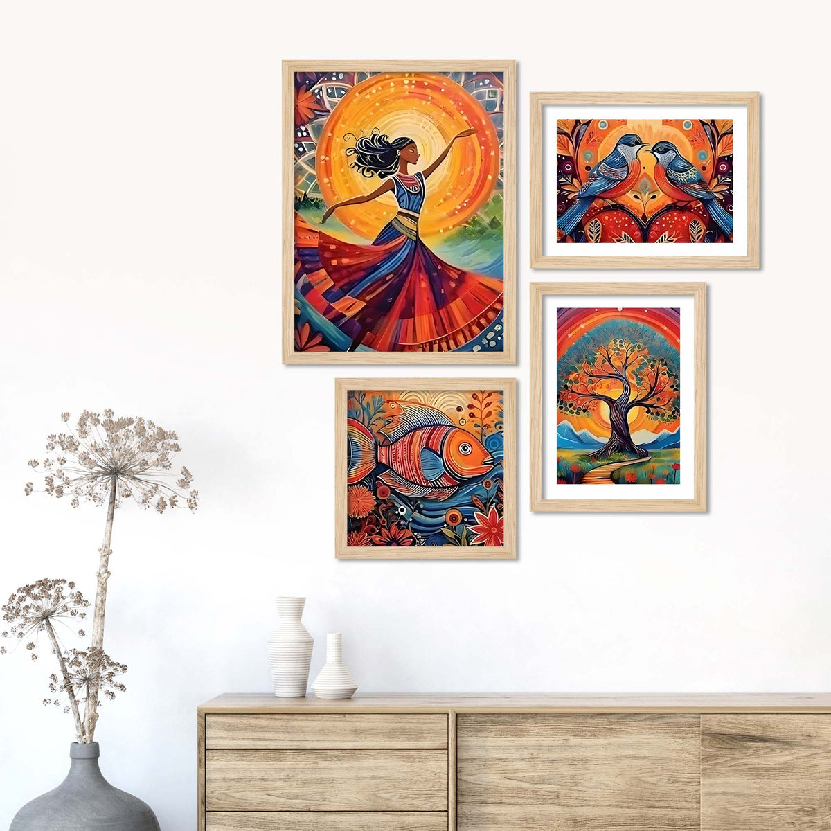 Modern Art Wall Frame Set of Four