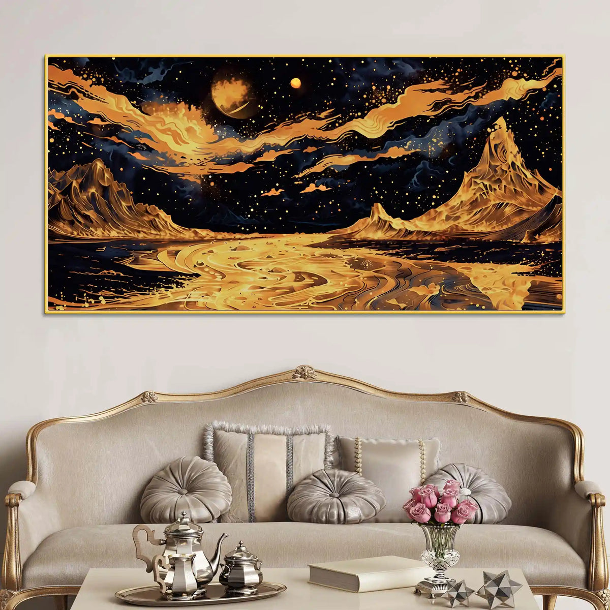 Modern Artistic Night Abstract Canvas Painting