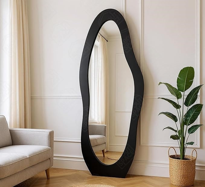 Premium Artistic Modern Asymmetrical Full Length Standing Mirror for Home & Studio  – Luxury Standing Mirror