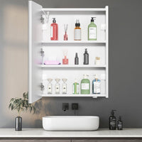 Modern Bright Backlit Frameless Bathroom Mirror Cabinet