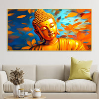 Modern Buddha Canvas Painting for Peaceful Home