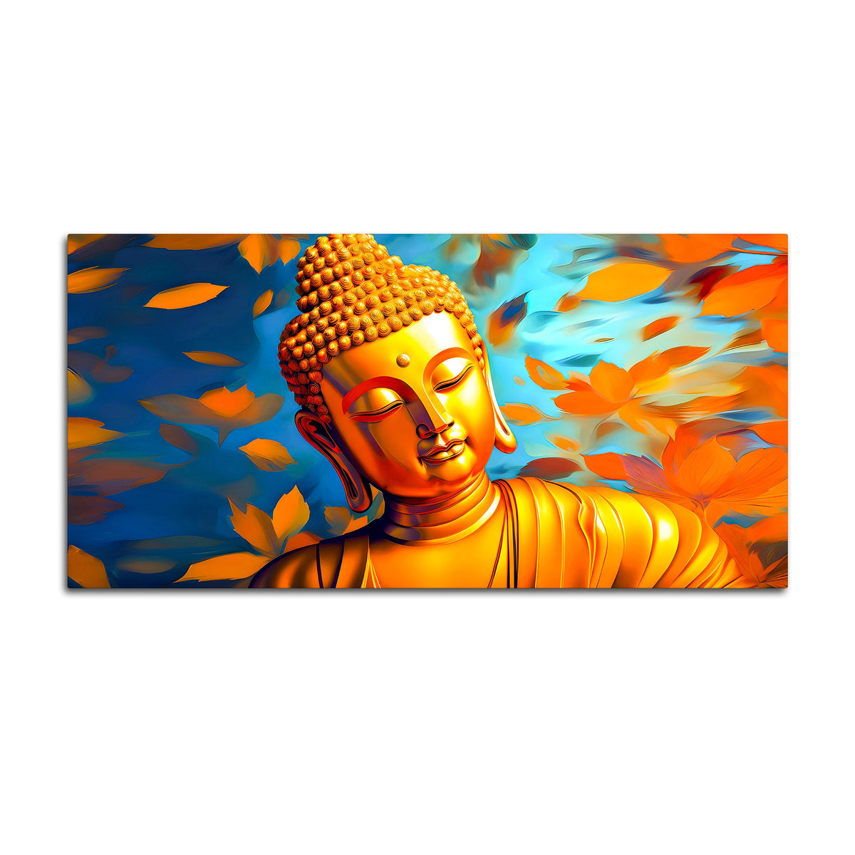 Modern Buddha Canvas Painting for Peaceful Home