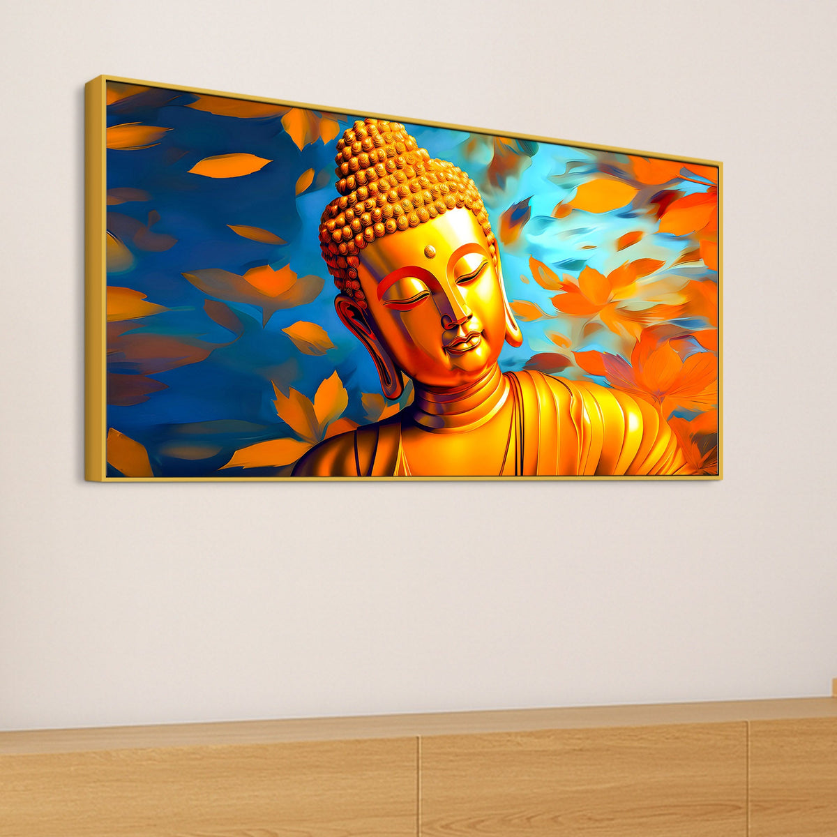 Modern Buddha Canvas Painting for Peaceful Home
