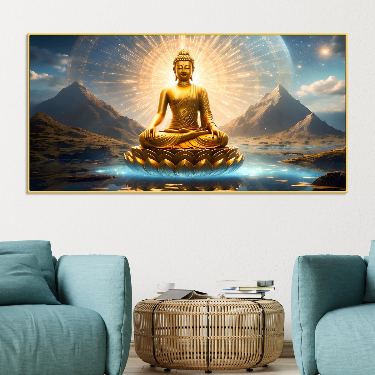 Modern Buddha Ji Canvas Painting for Home Interior