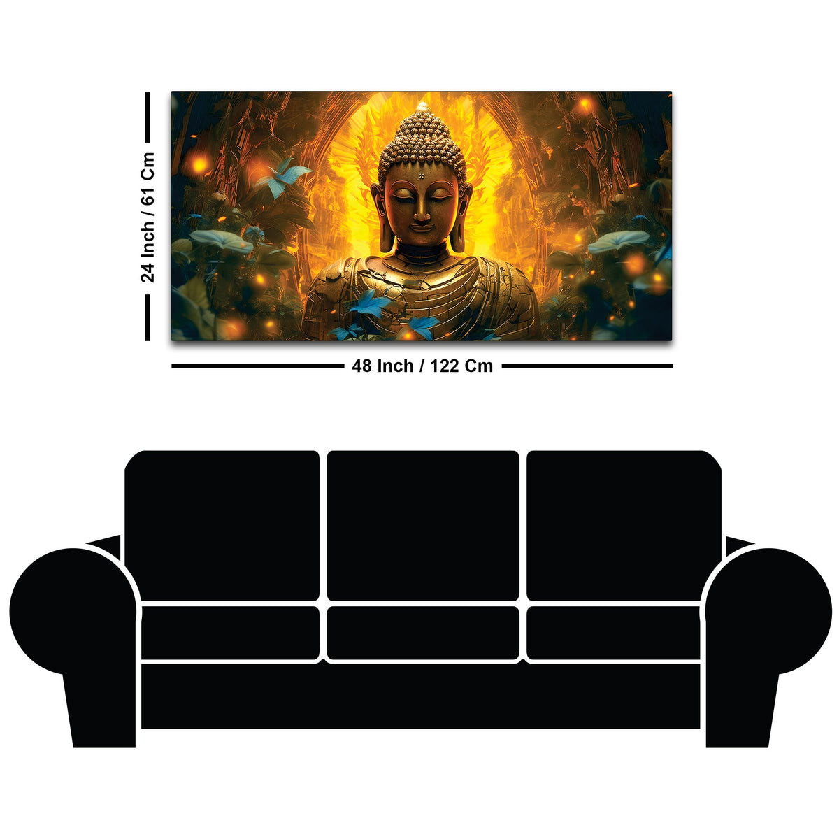 Modern Buddha Painting for Living Room Wall