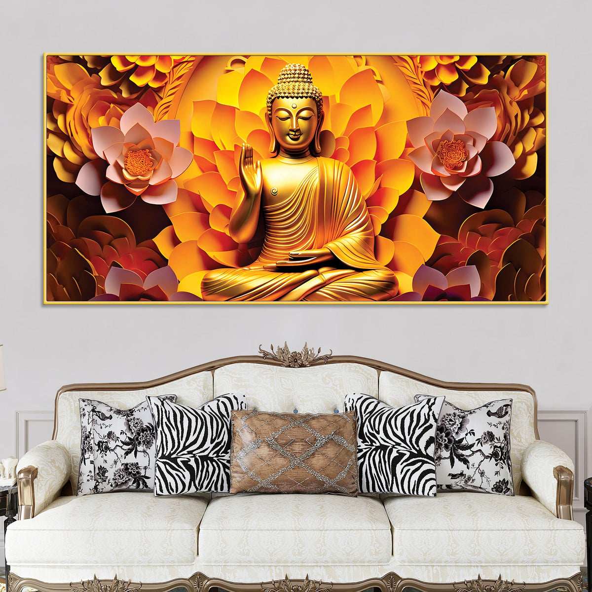 Modern Buddha Painting for Living Room Wall Décor