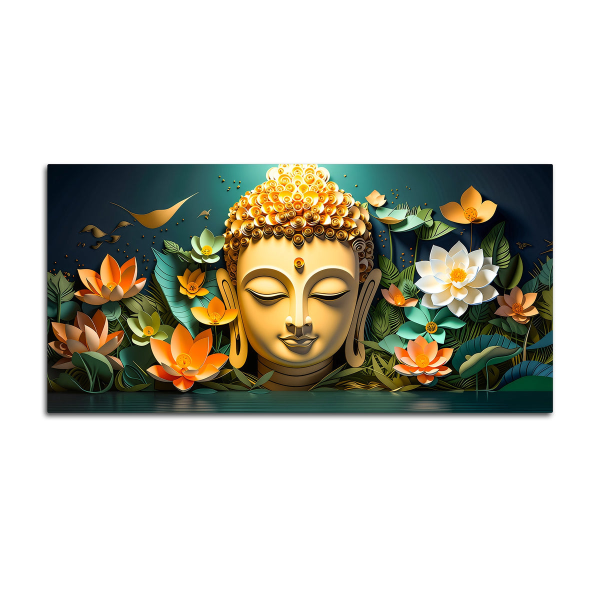 Modern Buddha Wall Painting for Peaceful Interiors