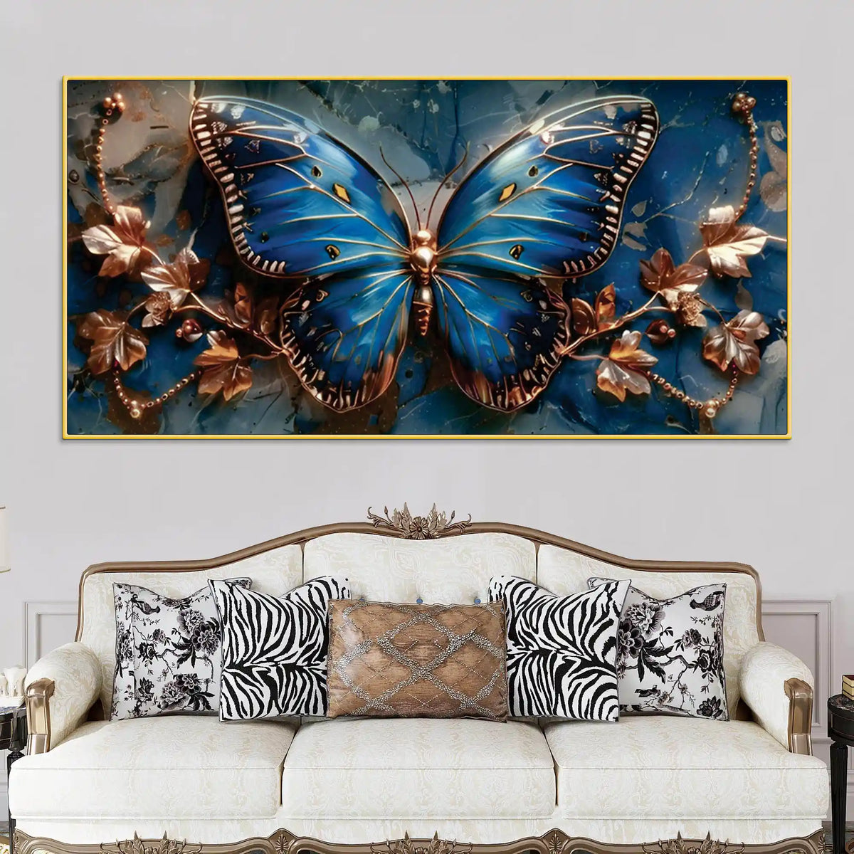 Modern Butterfly Canvas Wall Art Painting for Living Room Décor