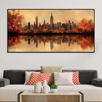 Modern Cityscape Canvas Wall Art Painting for Wall Decor