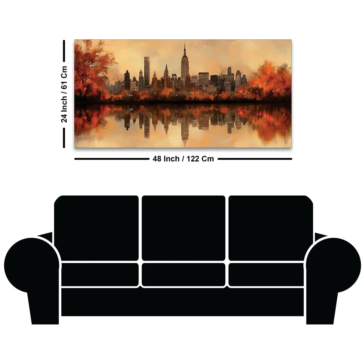 Modern Cityscape Canvas Wall Art Painting for Wall Decor
