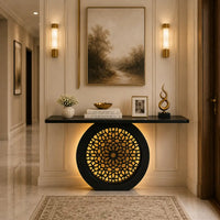 Modern Decorative Console Table with LED Back Panel (SS 302)