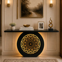 Modern Decorative Console Table with LED Back Panel (SS 302)