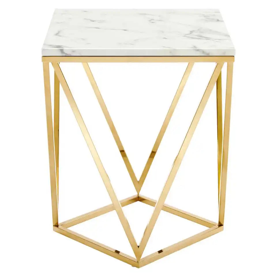 Modern Decorative Table with Stylish Marble Texture Top