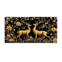 Modern Deer Pair Canvas Wall Painting for Stylish Interiors