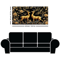 Modern Deer Pair Canvas Wall Painting for Stylish Interiors