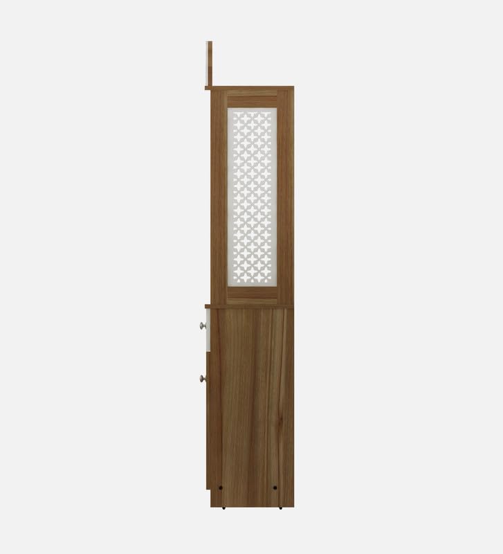 Modern Design Wooden Floor Temple with Elegant White Accent Drawers & Storage Cabinet for Home  & Office