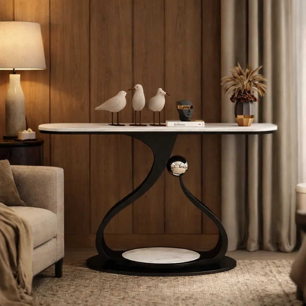 Modern Designer Console Table | Luxury Marble Top Table for Home Décor