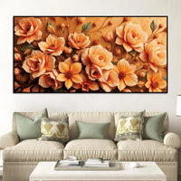 Modern Elegant Floral Canvas Painting