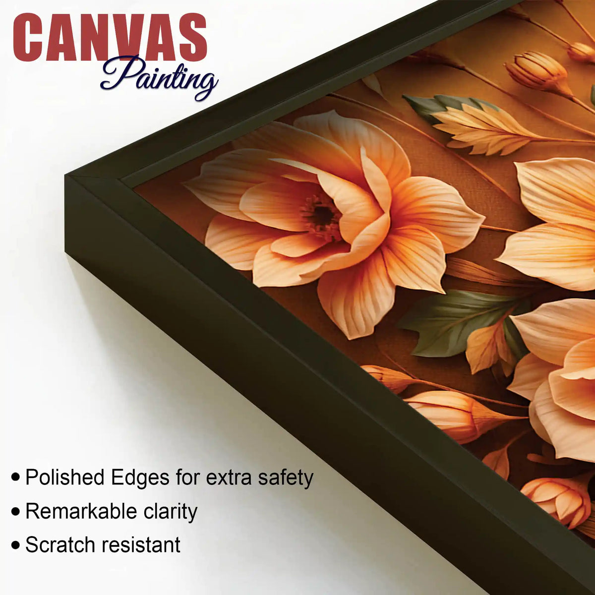 Modern Elegant Floral Canvas Painting