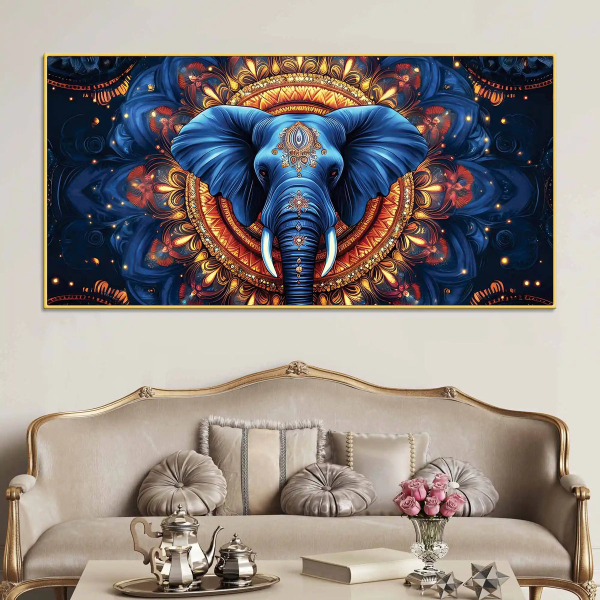 Modern Elephant Canvas Wall Painting for Home Décor
