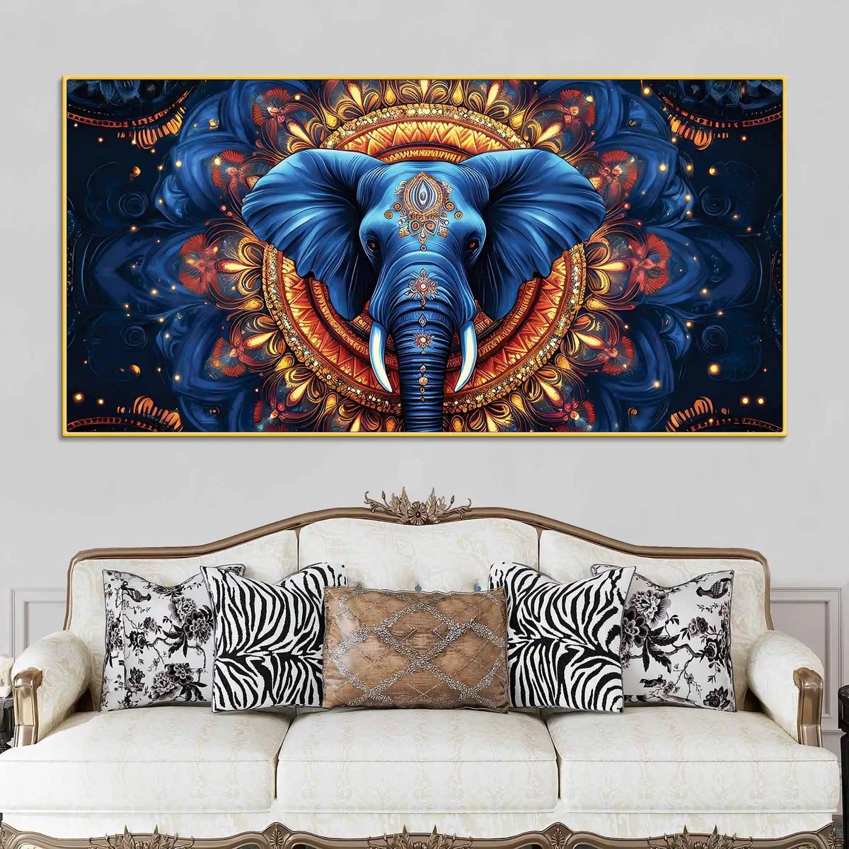 Modern Elephant Canvas Wall Painting for Home Décor